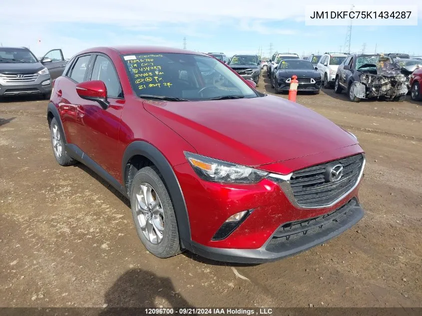 2019 Mazda Cx-3 VIN: JM1DKFC75K1434287 Lot: 12096700