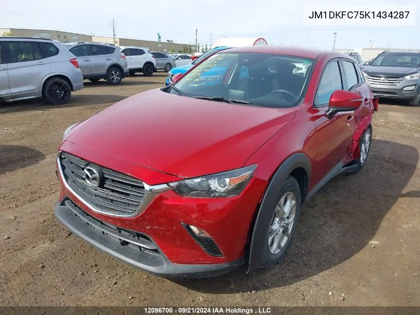 2019 Mazda Cx-3 VIN: JM1DKFC75K1434287 Lot: 12096700