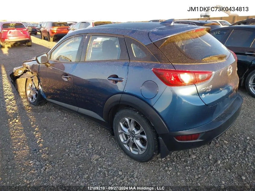 2019 Mazda Cx-3 VIN: JM1DKFC73K0434813 Lot: 12109210