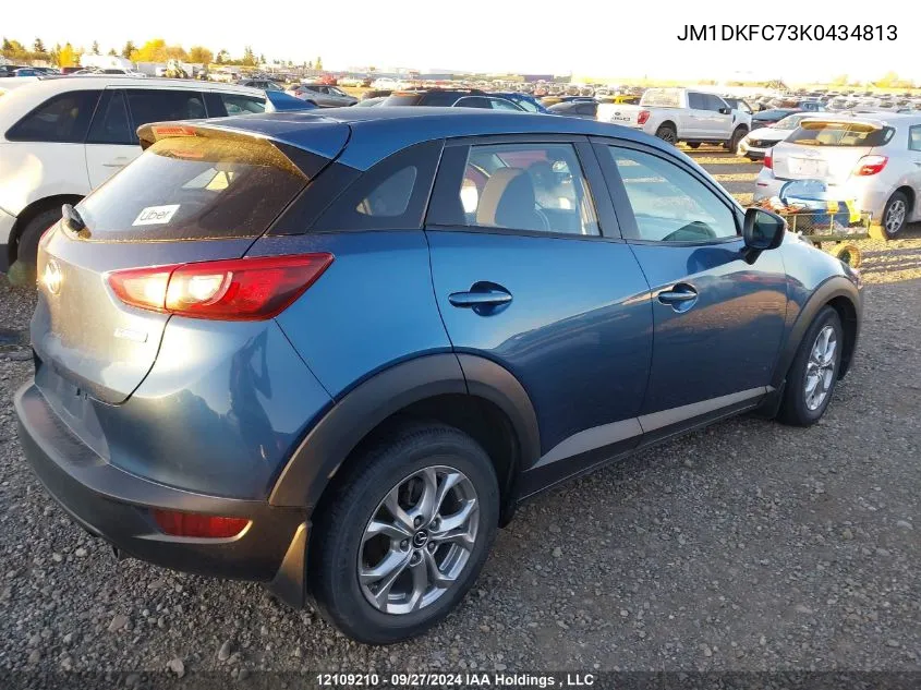 2019 Mazda Cx-3 VIN: JM1DKFC73K0434813 Lot: 12109210