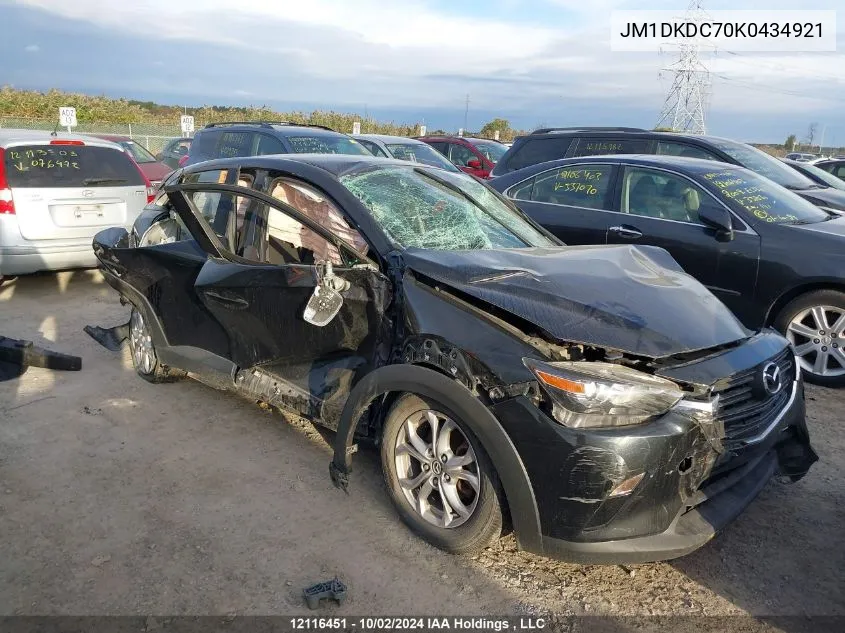 JM1DKDC70K0434921 2019 Mazda Cx-3