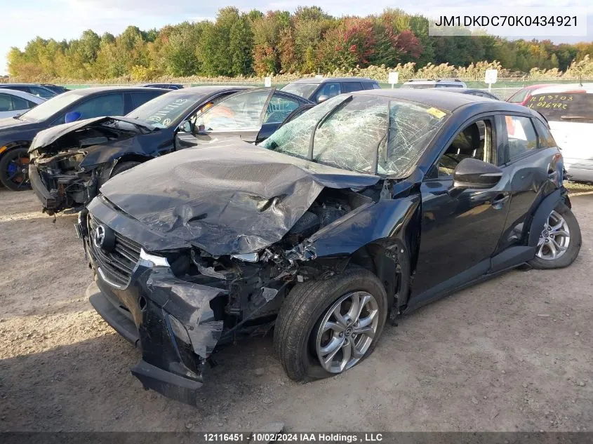 JM1DKDC70K0434921 2019 Mazda Cx-3