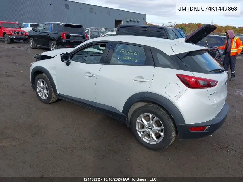 2019 Mazda Cx-3 VIN: JM1DKDC74K1449853 Lot: 12118272