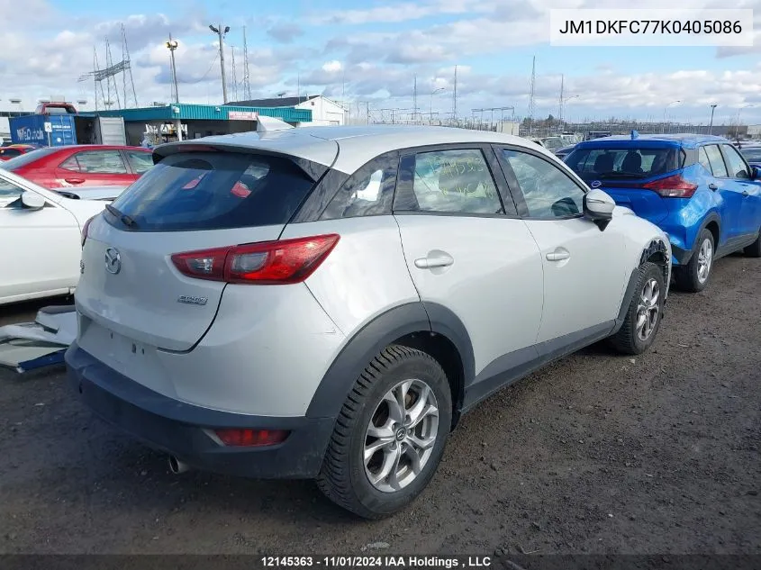 2019 Mazda Cx-3 VIN: JM1DKFC77K0405086 Lot: 12145363