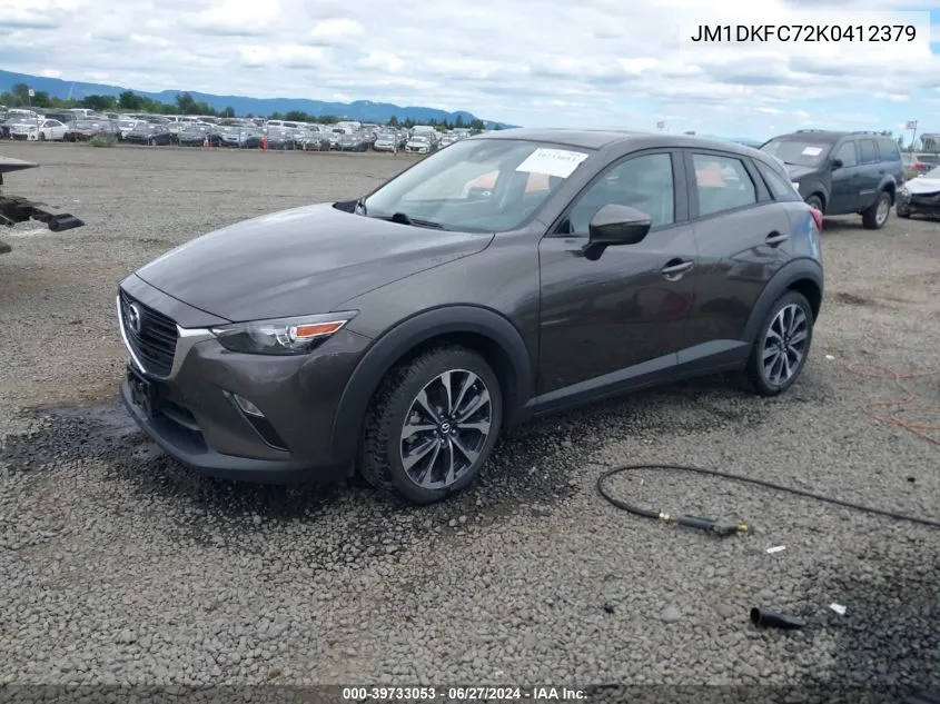 2019 Mazda Cx-3 Touring VIN: JM1DKFC72K0412379 Lot: 39733053