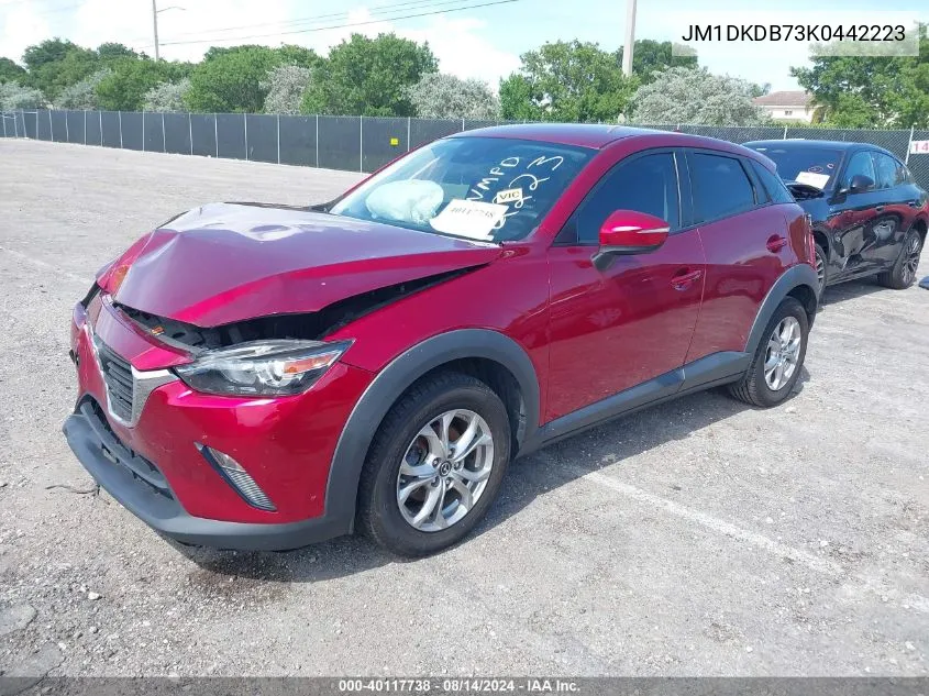 2019 Mazda Cx-3 Sport VIN: JM1DKDB73K0442223 Lot: 40117738