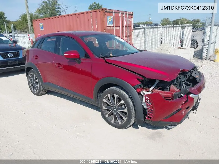 2019 Mazda Cx-3 Touring VIN: JM1DKFC7XK0412310 Lot: 40358285