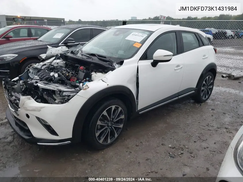 2019 Mazda Cx-3 Grand Touring VIN: JM1DKFD73K1431984 Lot: 40401239