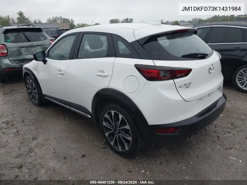 2019 Mazda Cx-3 Grand Touring VIN: JM1DKFD73K1431984 Lot: 40401239