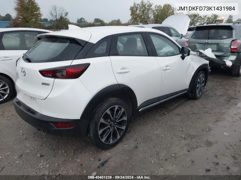 2019 Mazda Cx-3 Grand Touring VIN: JM1DKFD73K1431984 Lot: 40401239