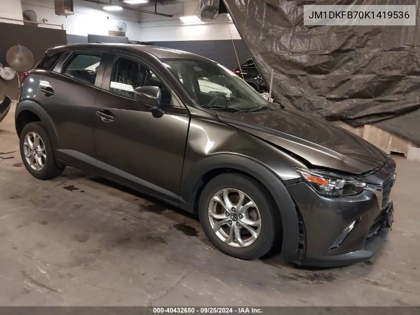 2019 Mazda Cx-3 Sport VIN: JM1DKFB70K1419536 Lot: 40432650