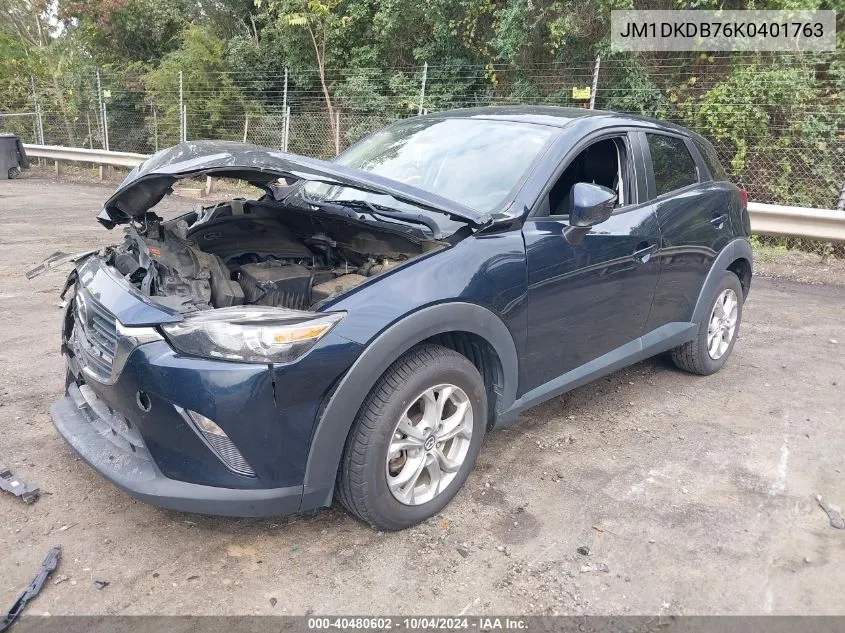 2019 Mazda Cx-3 Sport VIN: JM1DKDB76K0401763 Lot: 40480602