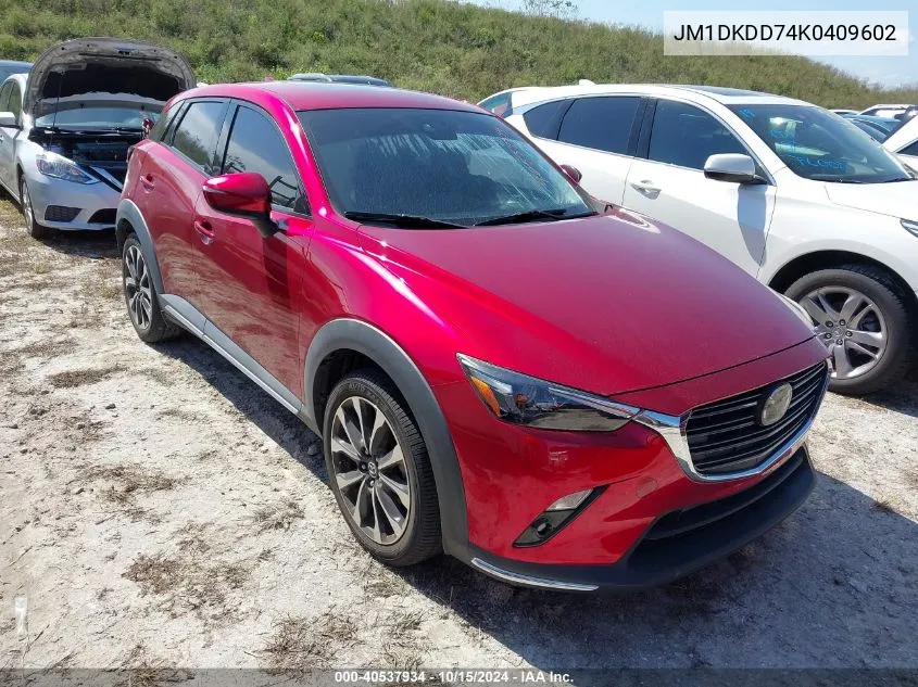 2019 Mazda Cx-3 Grand Touring VIN: JM1DKDD74K0409602 Lot: 40537934