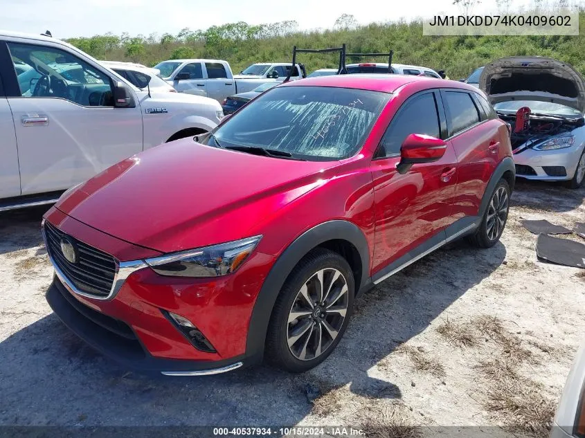 2019 Mazda Cx-3 Grand Touring VIN: JM1DKDD74K0409602 Lot: 40537934