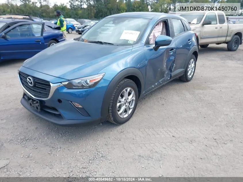 2019 Mazda Cx-3 Sport VIN: JM1DKDB70K1450760 Lot: 40549652