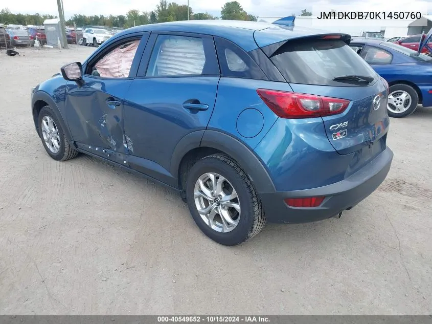 2019 Mazda Cx-3 Sport VIN: JM1DKDB70K1450760 Lot: 40549652