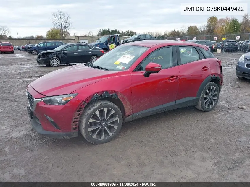 2019 Mazda Cx-3 Touring VIN: JM1DKFC78K0449422 Lot: 40681707