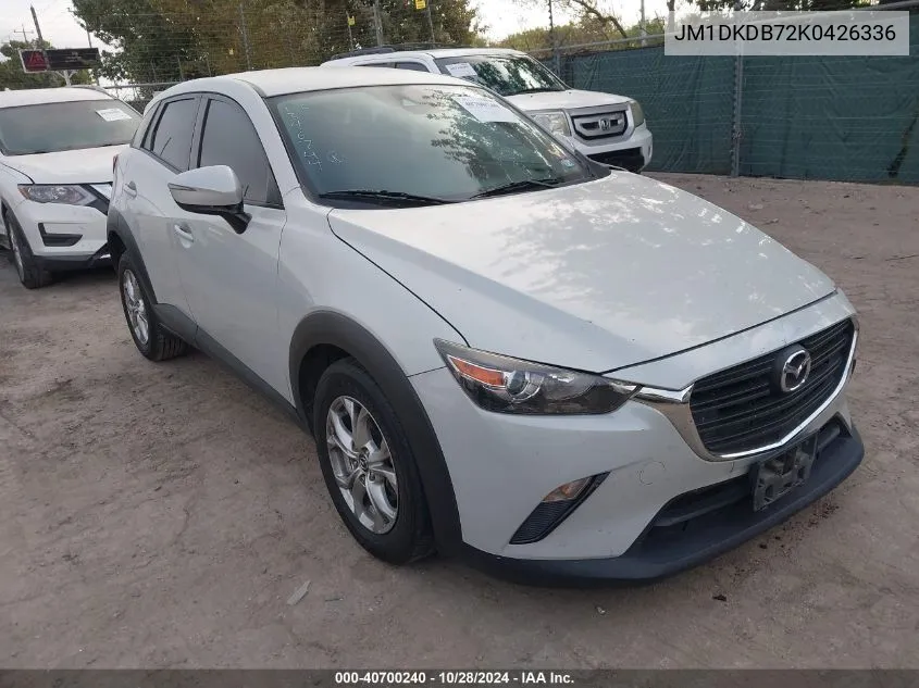 2019 Mazda Cx-3 Sport VIN: JM1DKDB72K0426336 Lot: 40700240