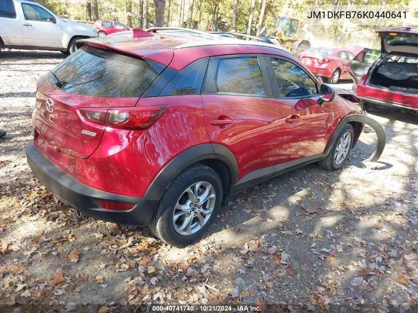 2019 Mazda Cx-3 Sport VIN: JM1DKFB76K0440641 Lot: 40741740