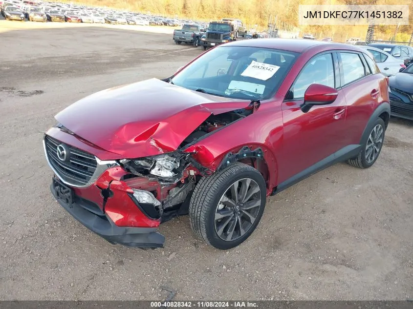 2019 Mazda Cx-3 Touring VIN: JM1DKFC77K1451382 Lot: 40828342