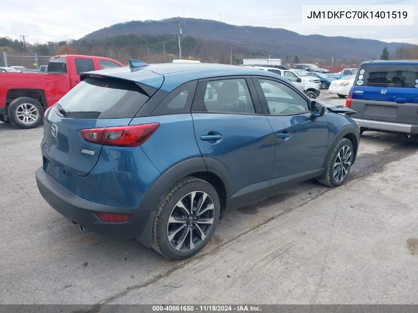 2019 Mazda Cx-3 Touring VIN: JM1DKFC70K1401519 Lot: 40861650