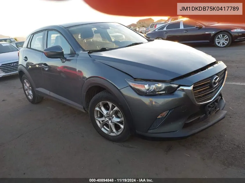 2019 Mazda Cx-3 Sport VIN: JM1DKDB75K0417789 Lot: 40894848