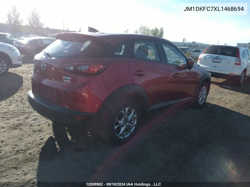 2020 Mazda Cx-3 VIN: JM1DKFC7XL1468694 Lot: 12089982