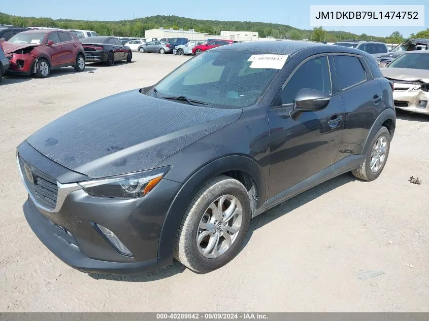 2020 Mazda Cx-3 Sport VIN: JM1DKDB79L1474752 Lot: 40289842