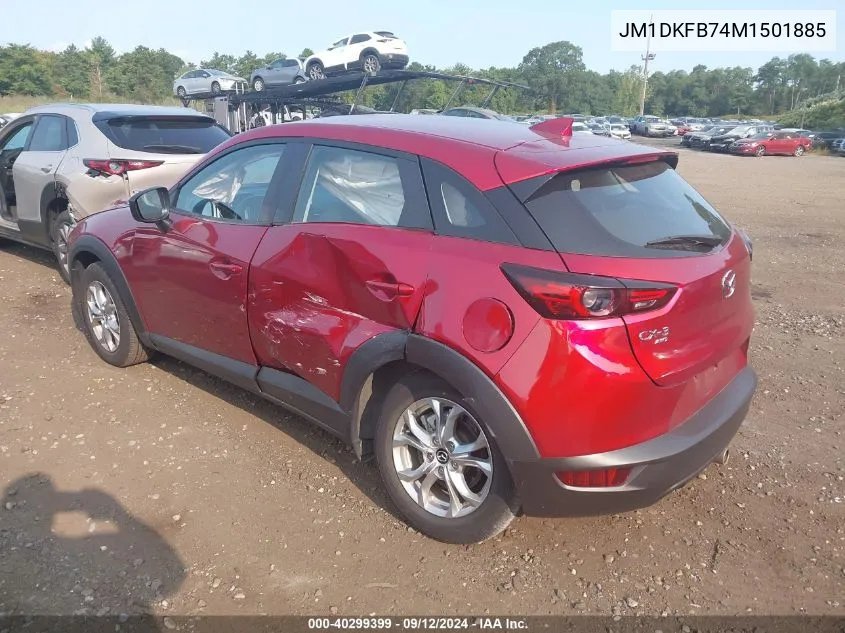 2021 Mazda Cx-3 Sport VIN: JM1DKFB74M1501885 Lot: 40299399