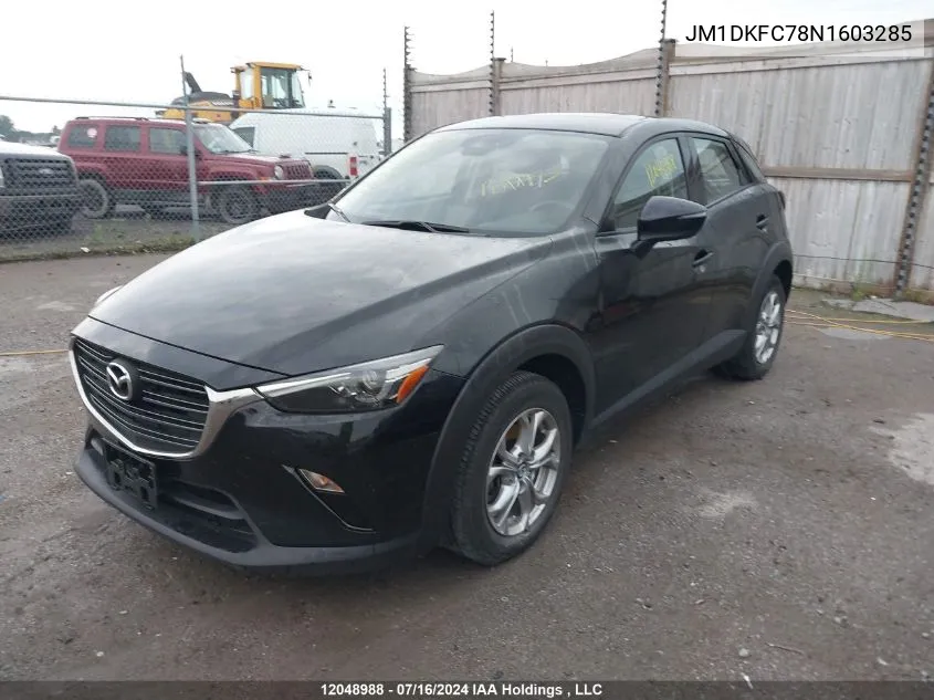 2022 Mazda Cx-3 VIN: JM1DKFC78N1603285 Lot: 12048988