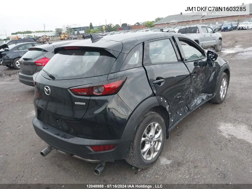 2022 Mazda Cx-3 VIN: JM1DKFC78N1603285 Lot: 12048988