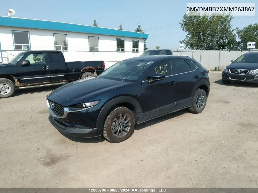 2021 Mazda Cx-30 VIN: 3MVDMBB7XMM263867 Lot: 12080796