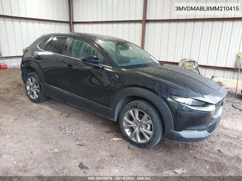 2021 Mazda Cx-30 Select VIN: 3MVDMABL8MM210415 Lot: 39418978