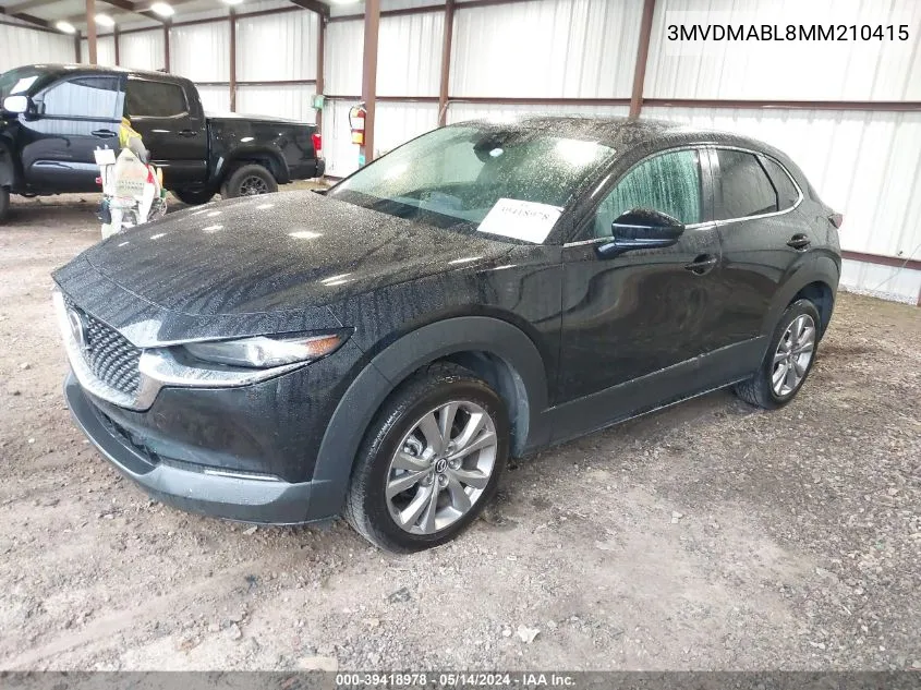 2021 Mazda Cx-30 Select VIN: 3MVDMABL8MM210415 Lot: 39418978