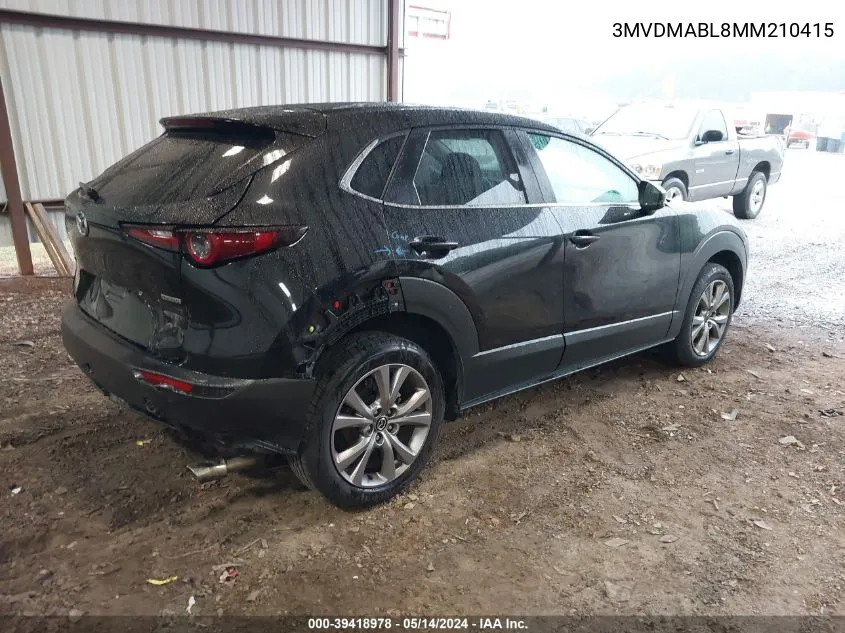 2021 Mazda Cx-30 Select VIN: 3MVDMABL8MM210415 Lot: 39418978