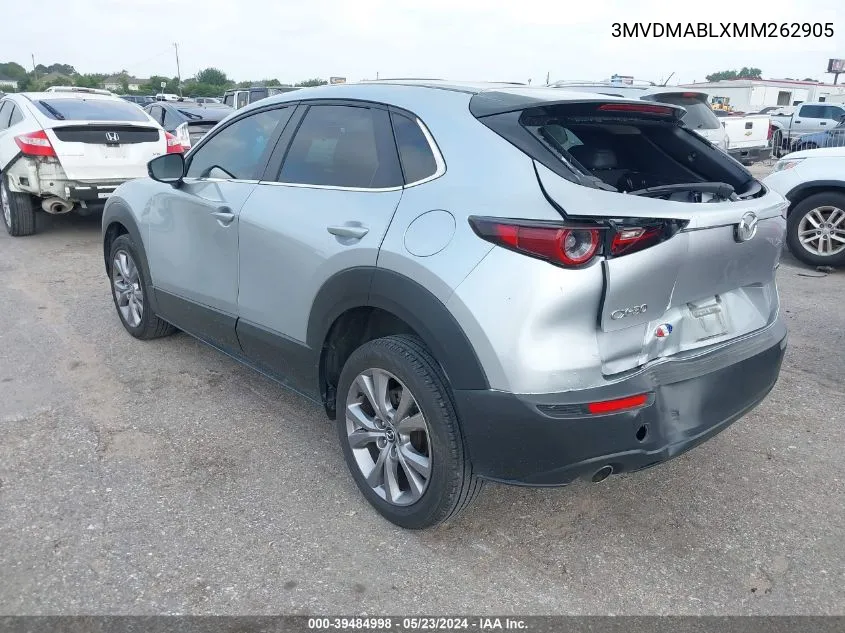 2021 Mazda Cx-30 Select VIN: 3MVDMABLXMM262905 Lot: 39484998