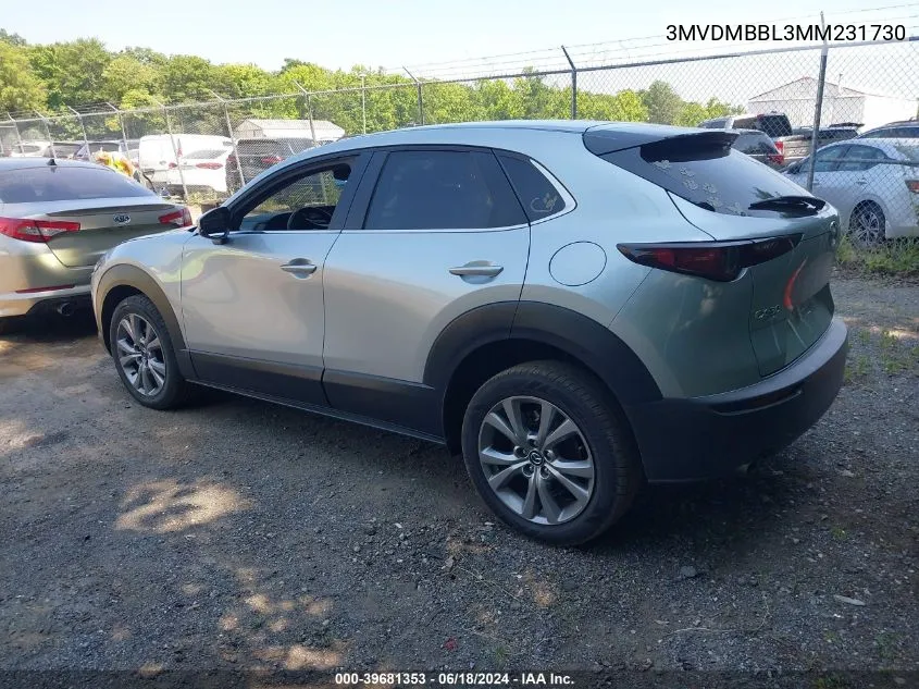 2021 Mazda Cx-30 Select VIN: 3MVDMBBL3MM231730 Lot: 39681353