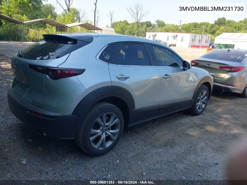 2021 Mazda Cx-30 Select VIN: 3MVDMBBL3MM231730 Lot: 39681353