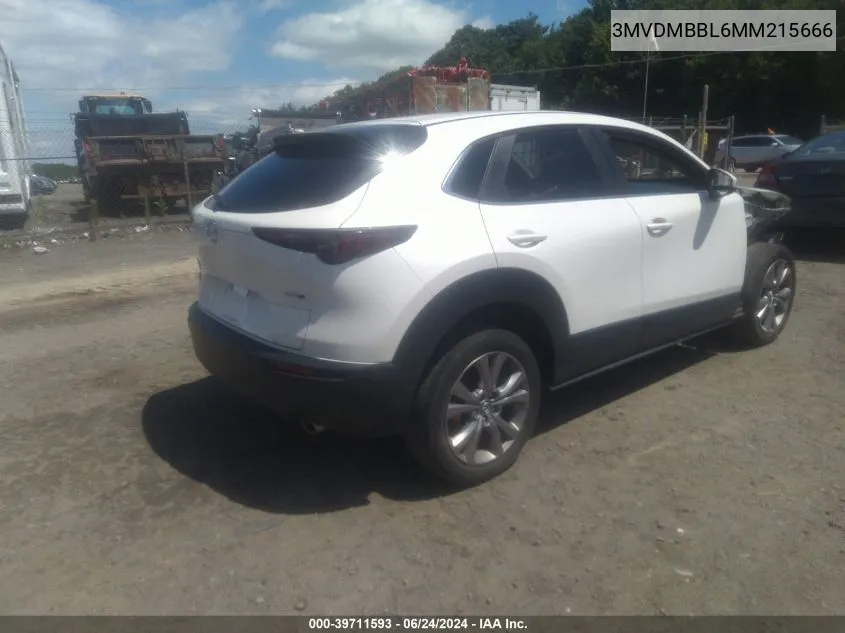 2021 Mazda Cx-30 Select VIN: 3MVDMBBL6MM215666 Lot: 39711593