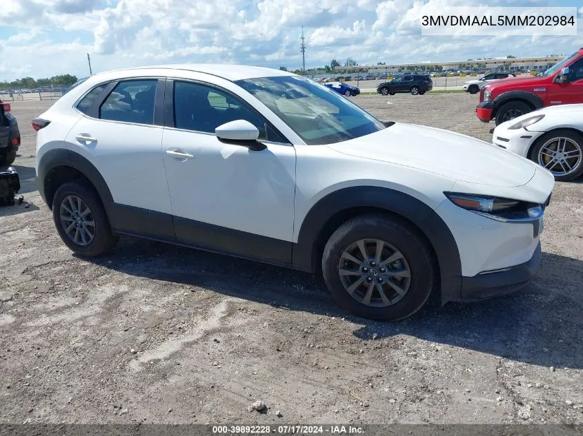 2021 Mazda Cx-30 2.5 S VIN: 3MVDMAAL5MM202984 Lot: 39892228