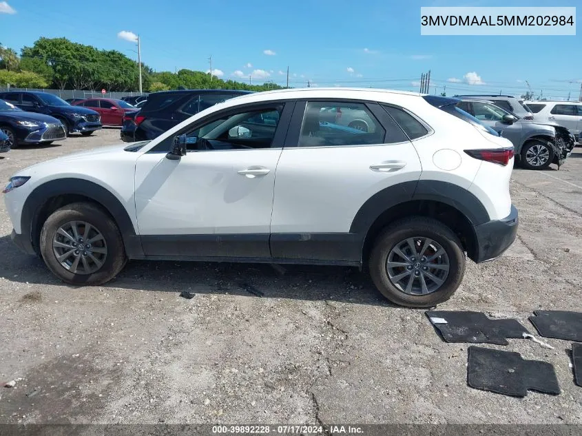 2021 Mazda Cx-30 2.5 S VIN: 3MVDMAAL5MM202984 Lot: 39892228