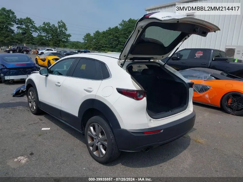 2021 Mazda Cx-30 Select VIN: 3MVDMBBL2MM214417 Lot: 39935857