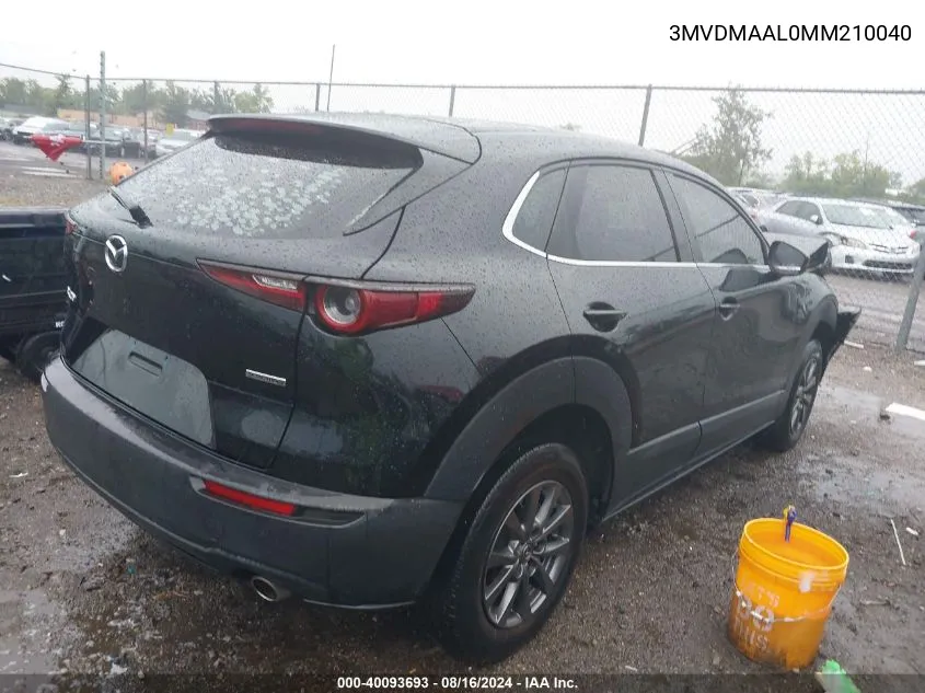 3MVDMAAL0MM210040 2021 Mazda Cx-30 2.5 S