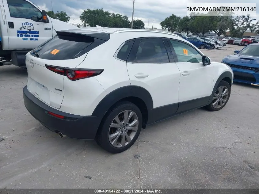 2021 Mazda Cx-30 Premium VIN: 3MVDMADM7MM216146 Lot: 40154722