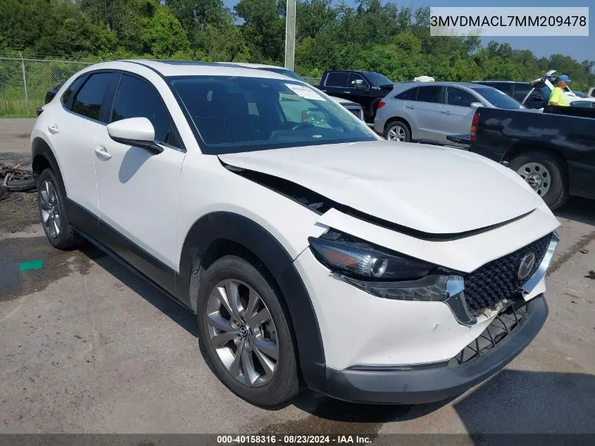 2021 Mazda Cx-30 Preferred VIN: 3MVDMACL7MM209478 Lot: 40158316