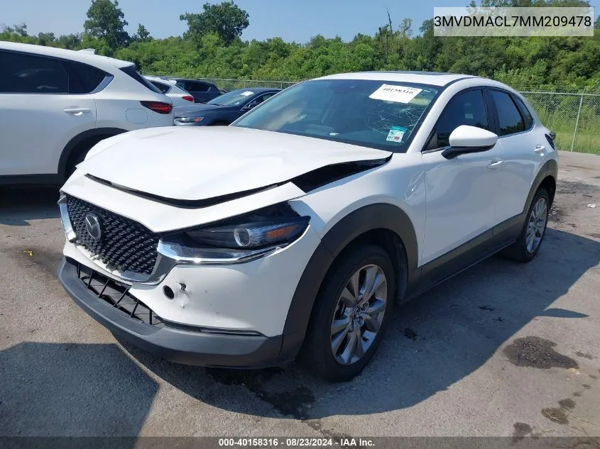 2021 Mazda Cx-30 Preferred VIN: 3MVDMACL7MM209478 Lot: 40158316