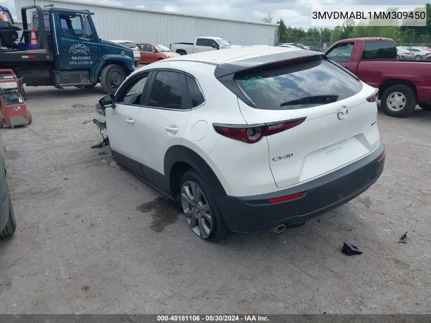 2021 Mazda Cx-30 Select VIN: 3MVDMABL1MM309450 Lot: 40181106