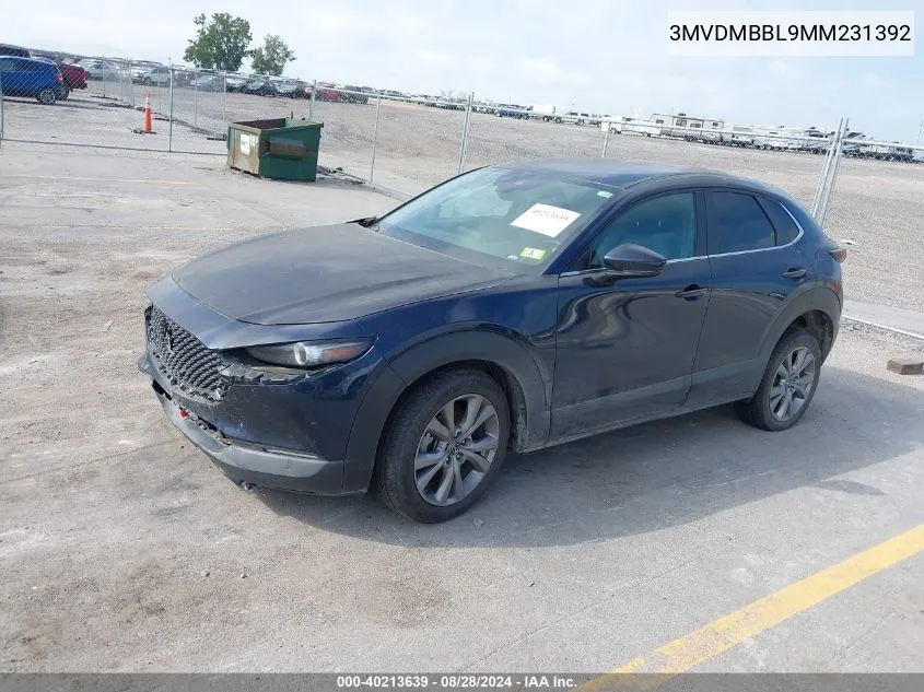 2021 Mazda Cx-30 Select VIN: 3MVDMBBL9MM231392 Lot: 40213639