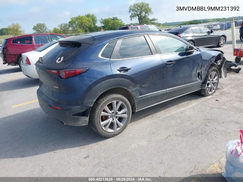 2021 Mazda Cx-30 Select VIN: 3MVDMBBL9MM231392 Lot: 40213639