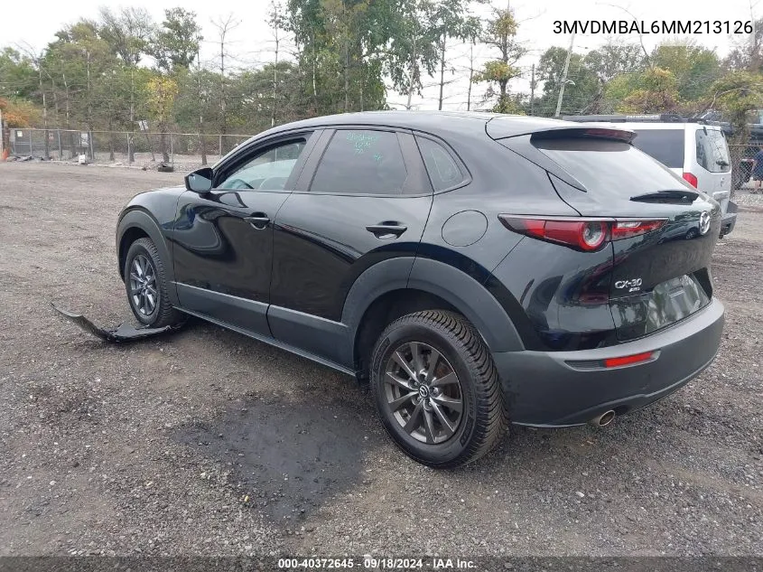 2021 Mazda Cx-30 2.5 S VIN: 3MVDMBAL6MM213126 Lot: 40372645